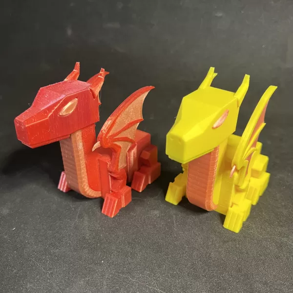 Medium Poly Baby RoboDragon - Model preview 5