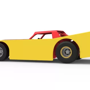 Vintage Dirt late model Race car Version 5 Scale 1:25 - Model thumbnail 13
