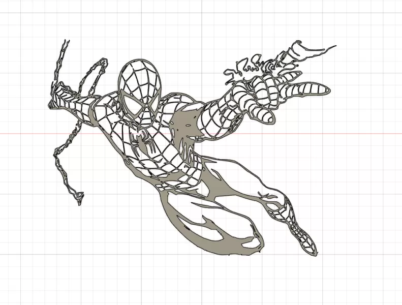 Silhouette Spider Man - Marvel Wall art - Model preview 1