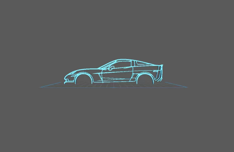 Chevrolet - Corvette C6 Z06 Wall Art - Model preview 2