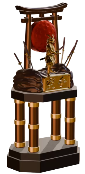 Samurai Karate Trophy – Premium 3D Model - Model preview 1