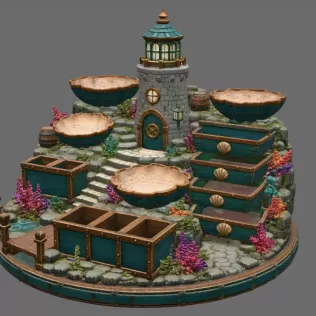 Lighthouse Jewelry Organizer STL File for 3D Print - Model thumbnail 8