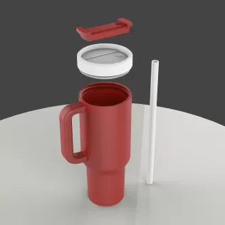 3D Stanley Tumbler, 3D Printable Replica, Original Stanley - Model thumbnail 2