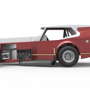 Vintage Dirt Modified stock car Version 5 Scale 1:25 - Model thumbnail 9