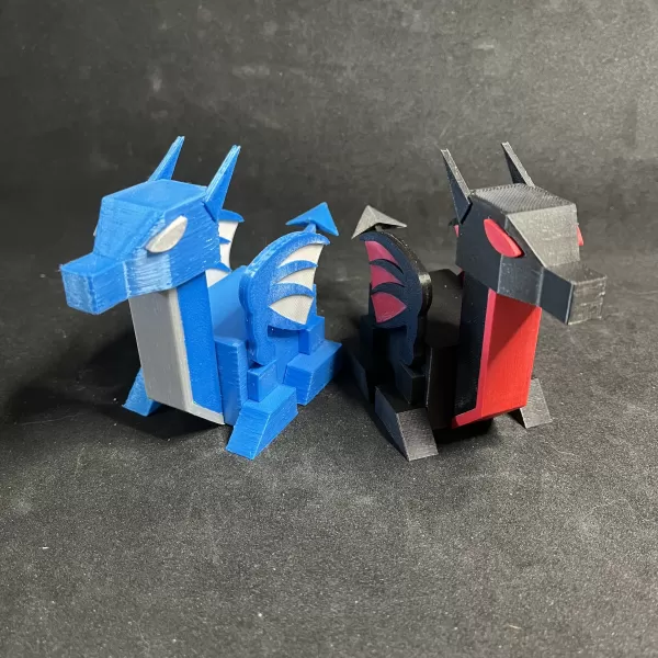 Low Poly Baby RoboDragon - Model preview 5
