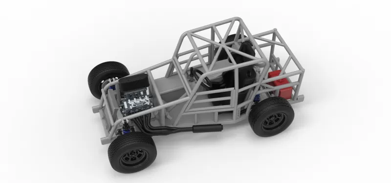 Dwarf car Base Version 2 Scale 1:25 - Model preview 4