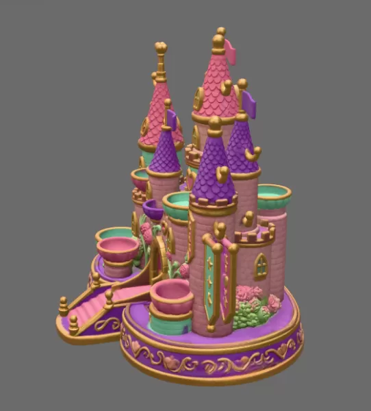 Princess Castle Organizer STL File for 3D Print - Model preview 11