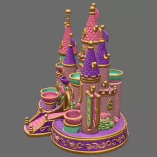 Princess Castle Organizer STL File for 3D Print - Model thumbnail 11