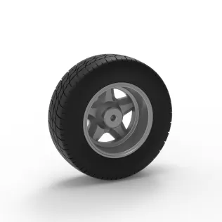 Front wheel of BriSCA Formula 2 Stock Car Scale 1:25 - Model thumbnail 9