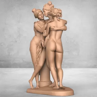 Beautiful Women Statue - Model thumbnail 3