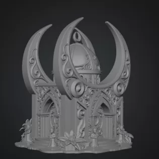 Celestial Moon Temple STL File for 3D Printing - Model thumbnail 9