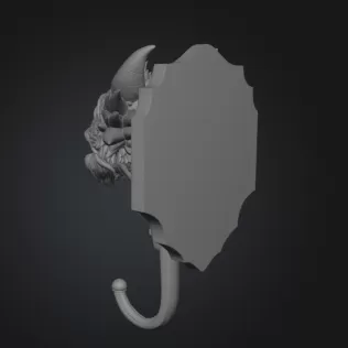 Wise Dragon Wall Hook STL File for 3D Print - Model thumbnail 8