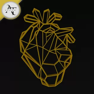 Heart - Geometric - 2D Wall Art Decor