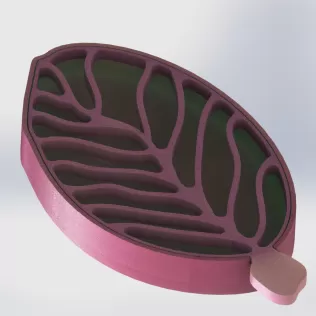 Leaf Soap Dish with Removable Veins - Model thumbnail 3