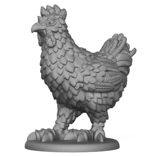 3D Printable Hen - Model preview 1