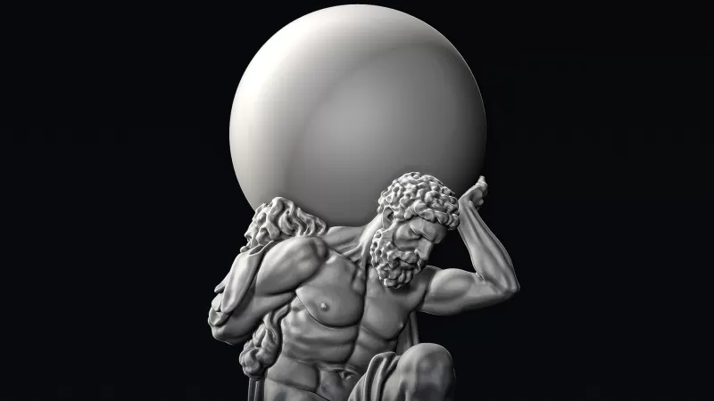 Hercules Statue Holding the Globe #RoZ - Model preview 11