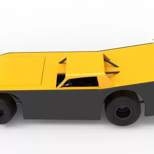 Vintage Dirt late model Race car V5 while turning Scale 1:25 - Model thumbnail 10