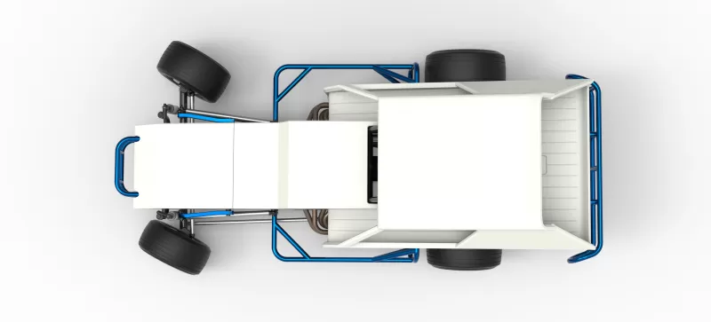 Vintage Dirt Modified stock car V8 while turning Scale 1:25 - Model preview 11