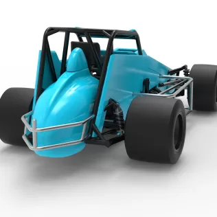 Pavement Sprint car Version 2 Scale 1:25 - Model thumbnail 18