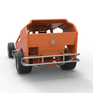 Vintage Dirt Modified stock car Version 3 Scale 1:25 - Model thumbnail 14
