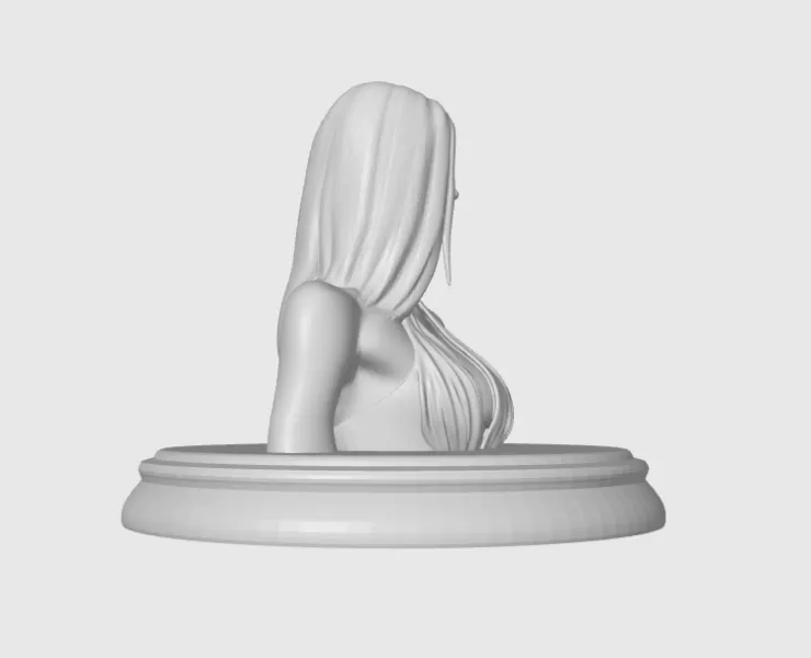 Charlize Theron 3D Bust - Model preview 8