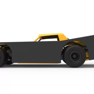 Vintage Dirt late model Race car V5 while turning Scale 1:25 - Model thumbnail 9