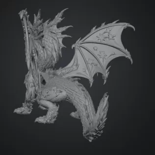 Winter Frost Dragon STL File for 3D Print - Model thumbnail 14