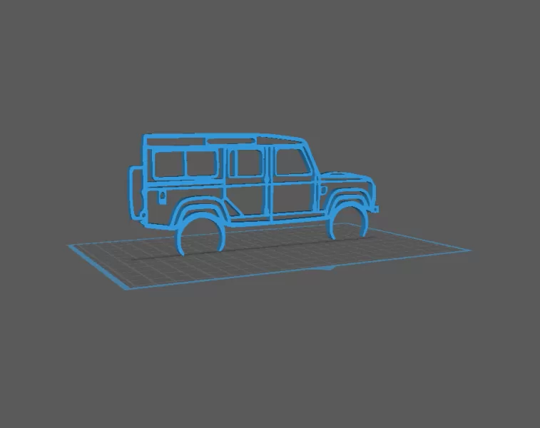 Land Rover - Defender 110 Wall Art - Model preview 1