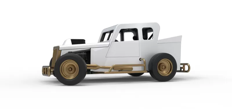 Dwarf car while turning Version 2 Scale 1:25 - Model preview 2