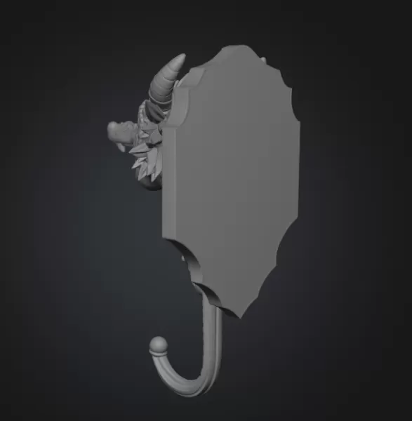 Dragon Wall Hook STL File for 3D Printing - Model preview 10