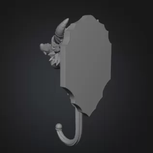 Dragon Wall Hook STL File for 3D Printing - Model thumbnail 10
