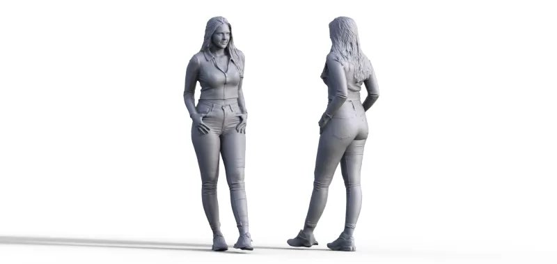 Figure for ship model passenger girl - Model preview 1