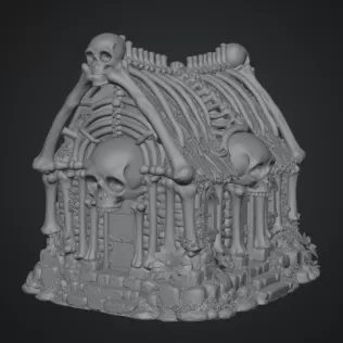 Gothic Bone House STL File for 3D Print - Model thumbnail 10