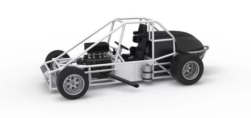 Experimental Pavement Silver Crown Car Base Version 3 Scale 1:25 - Model preview 1