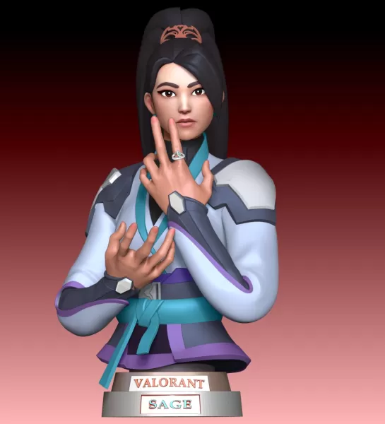 Sage Bust FanArt - Model preview 2