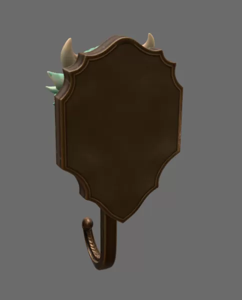 Cute Dragon Wall Hook STL File for 3D Print - Model preview 5