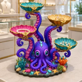 Magical Ocean Octopus Organizer STL File for 3D Print - Model thumbnail 5