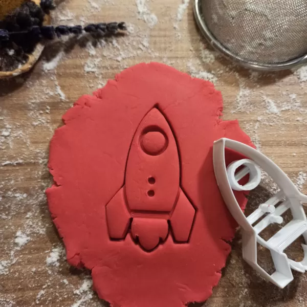 Rocket Cookie & Clay Cutter, Gift for Space Lovers, Tutorial - Model preview 1