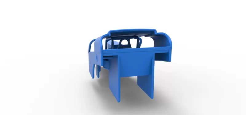 Shell of Vintage Dirt Modified stock car Version 2 Scale 1:25 - Model preview 10
