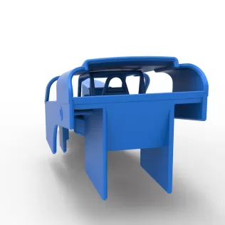 Shell of Vintage Dirt Modified stock car Version 2 Scale 1:25 - Model thumbnail 10