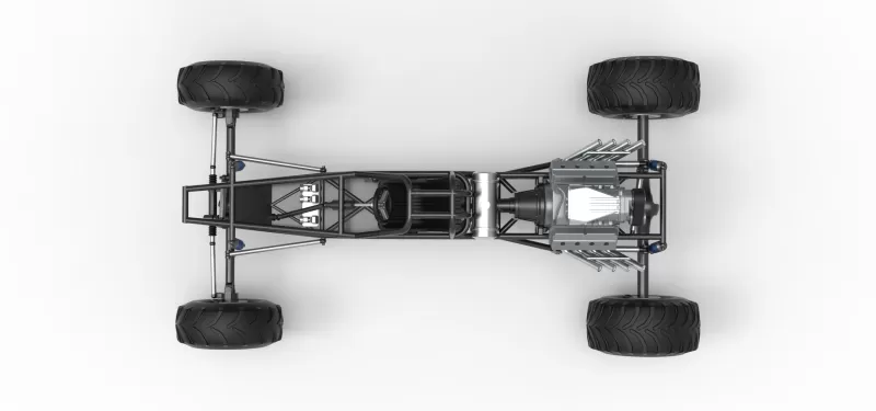 Vintage Mud dragster Base Scale 1:25 - Model preview 11