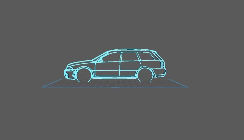 Audi - RS4 2000 Wall Art - Model preview 1