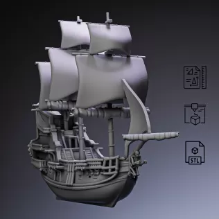 Legendary Pirate Flagship Ship #RoZ - Model thumbnail 5
