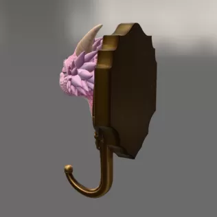 Grumpy Dragon Wall Hook STL File for 3D Print - Model thumbnail 5