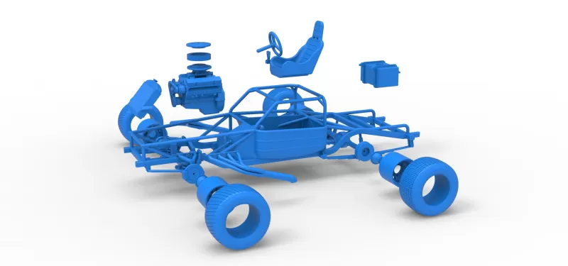 Vintage Semi-Late Model Stock Car Base Scale 1:25 - Model preview 23