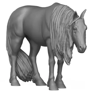 3D Printable Young Horse - Model thumbnail 5