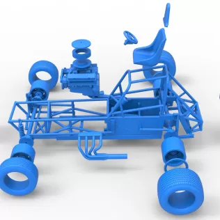 Vintage Dirt Modified stock car Base Version 5 Scale 1:25 - Model thumbnail 25