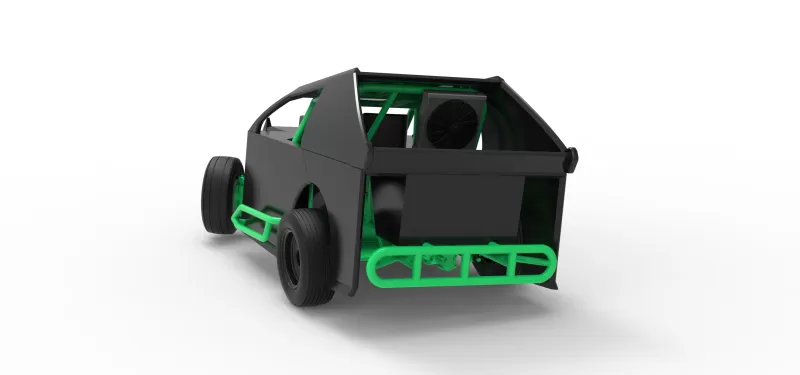 Mod Lite Race car while turning Scale 1:25 - Model preview 14