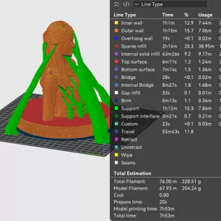 Jennifer Garner 3D Bust Print - Model thumbnail 2
