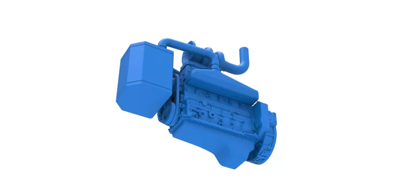 Engine of Pro Stock Pulling Tractor Scale 1:25 - Model preview 3
